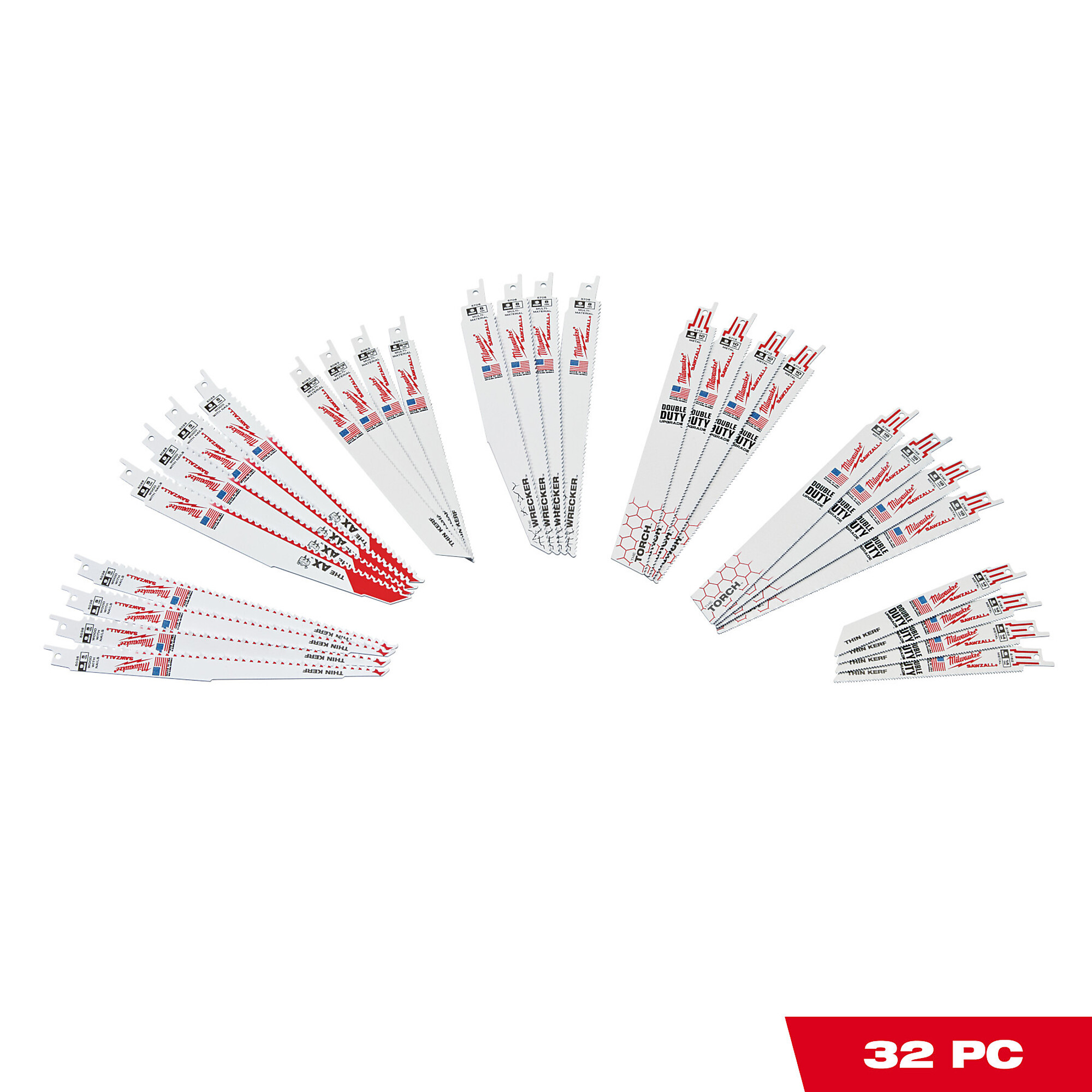 Milwaukee Reciprozaagblad Sawzall hout The AX Carbide 150 mm 5-Tpi (5 stuks) - De Boer